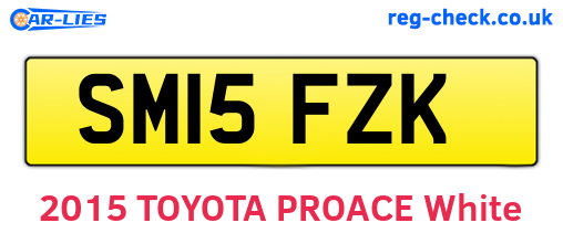 SM15FZK are the vehicle registration plates.