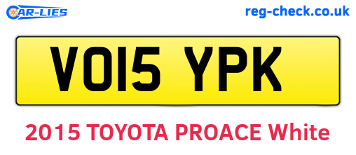 VO15YPK are the vehicle registration plates.