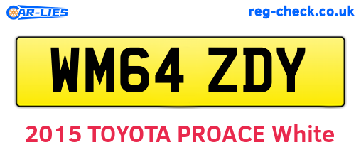 WM64ZDY are the vehicle registration plates.