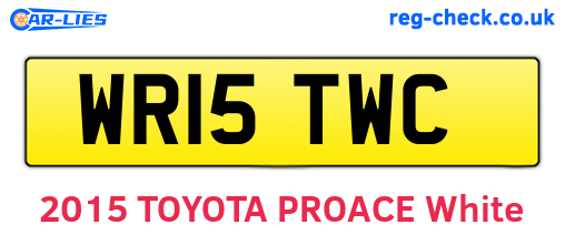 WR15TWC are the vehicle registration plates.