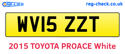 WV15ZZT are the vehicle registration plates.