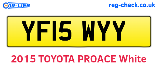 YF15WYY are the vehicle registration plates.