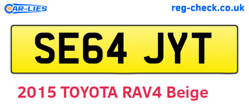 SE64JYT are the vehicle registration plates.