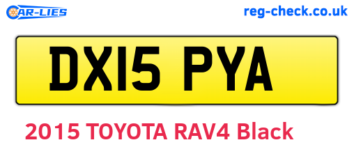DX15PYA are the vehicle registration plates.