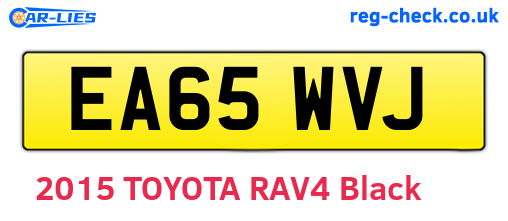 EA65WVJ are the vehicle registration plates.