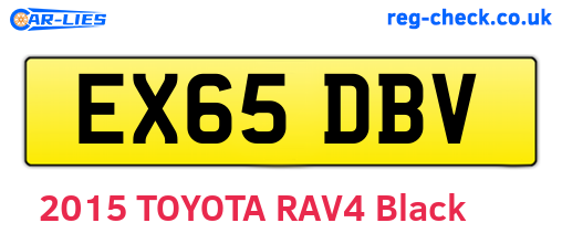 EX65DBV are the vehicle registration plates.