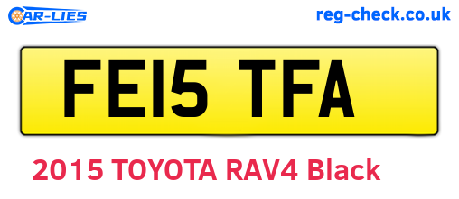 FE15TFA are the vehicle registration plates.