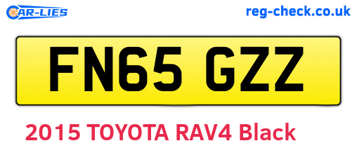 FN65GZZ are the vehicle registration plates.