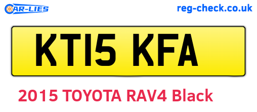 KT15KFA are the vehicle registration plates.
