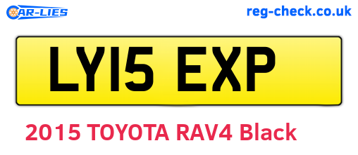LY15EXP are the vehicle registration plates.
