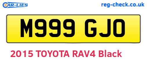 M999GJO are the vehicle registration plates.