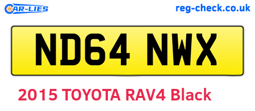 ND64NWX are the vehicle registration plates.
