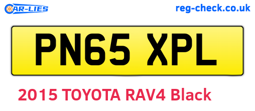 PN65XPL are the vehicle registration plates.