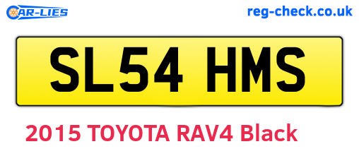 SL54HMS are the vehicle registration plates.