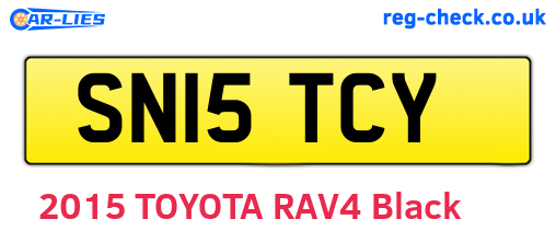 SN15TCY are the vehicle registration plates.