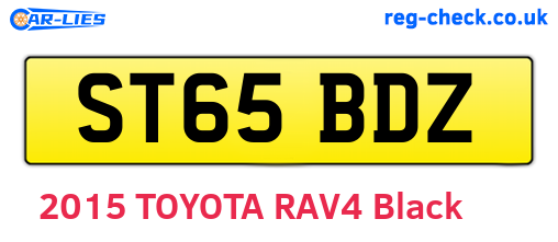 ST65BDZ are the vehicle registration plates.
