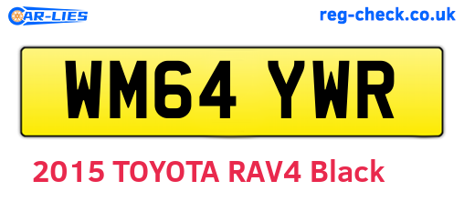 WM64YWR are the vehicle registration plates.