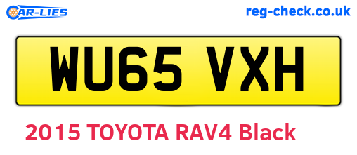 WU65VXH are the vehicle registration plates.