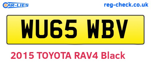 WU65WBV are the vehicle registration plates.