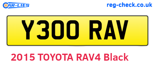 Y300RAV are the vehicle registration plates.