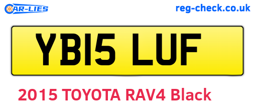 YB15LUF are the vehicle registration plates.