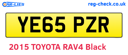 YE65PZR are the vehicle registration plates.