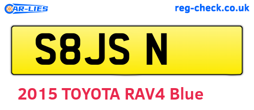 S8JSN are the vehicle registration plates.