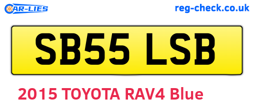 SB55LSB are the vehicle registration plates.