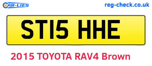 ST15HHE are the vehicle registration plates.