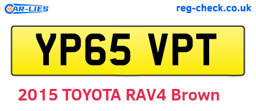 YP65VPT are the vehicle registration plates.