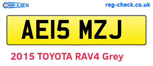 AE15MZJ are the vehicle registration plates.