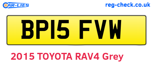 BP15FVW are the vehicle registration plates.