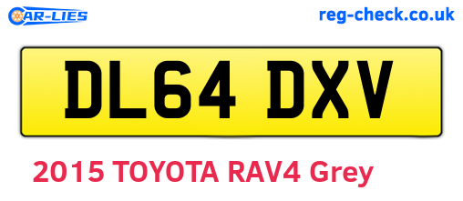 DL64DXV are the vehicle registration plates.