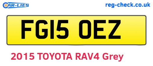 FG15OEZ are the vehicle registration plates.