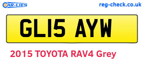 GL15AYW are the vehicle registration plates.