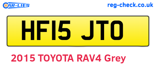 HF15JTO are the vehicle registration plates.