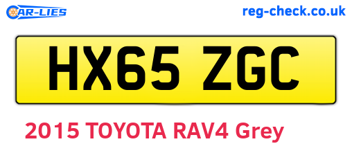 HX65ZGC are the vehicle registration plates.