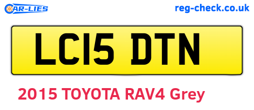 LC15DTN are the vehicle registration plates.