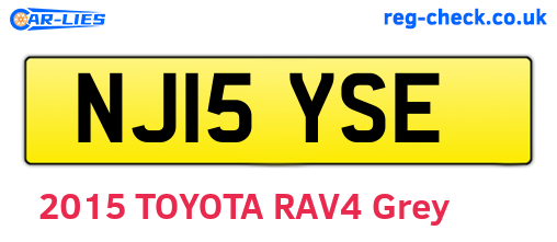 NJ15YSE are the vehicle registration plates.