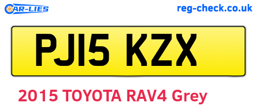 PJ15KZX are the vehicle registration plates.
