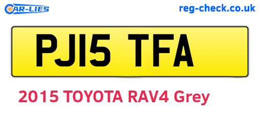 PJ15TFA are the vehicle registration plates.