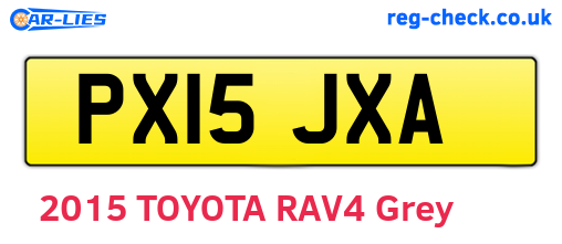 PX15JXA are the vehicle registration plates.