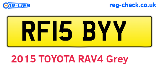 RF15BYY are the vehicle registration plates.