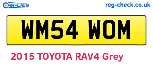 WM54WOM are the vehicle registration plates.