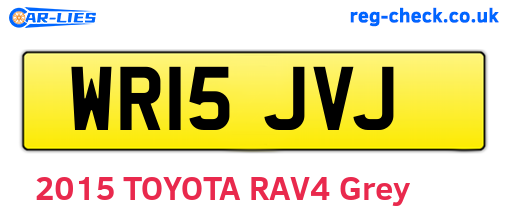 WR15JVJ are the vehicle registration plates.
