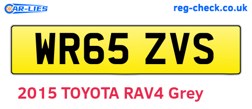 WR65ZVS are the vehicle registration plates.