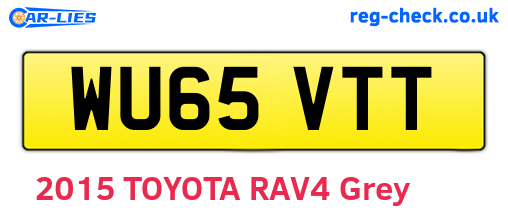 WU65VTT are the vehicle registration plates.