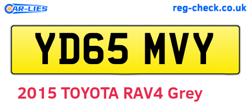 YD65MVY are the vehicle registration plates.