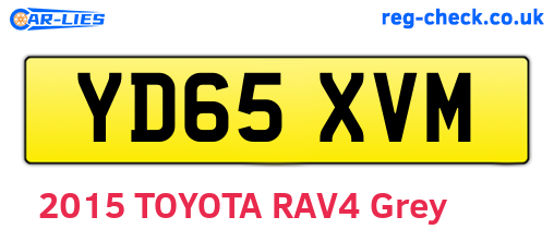 YD65XVM are the vehicle registration plates.