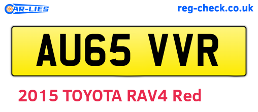 AU65VVR are the vehicle registration plates.